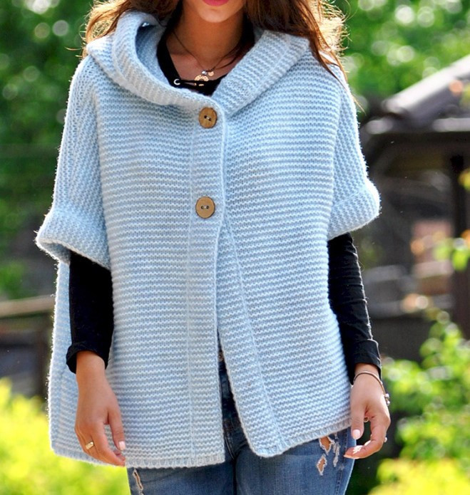 Title 5, Sweater ladies fall/winter loose knit hooded sw...