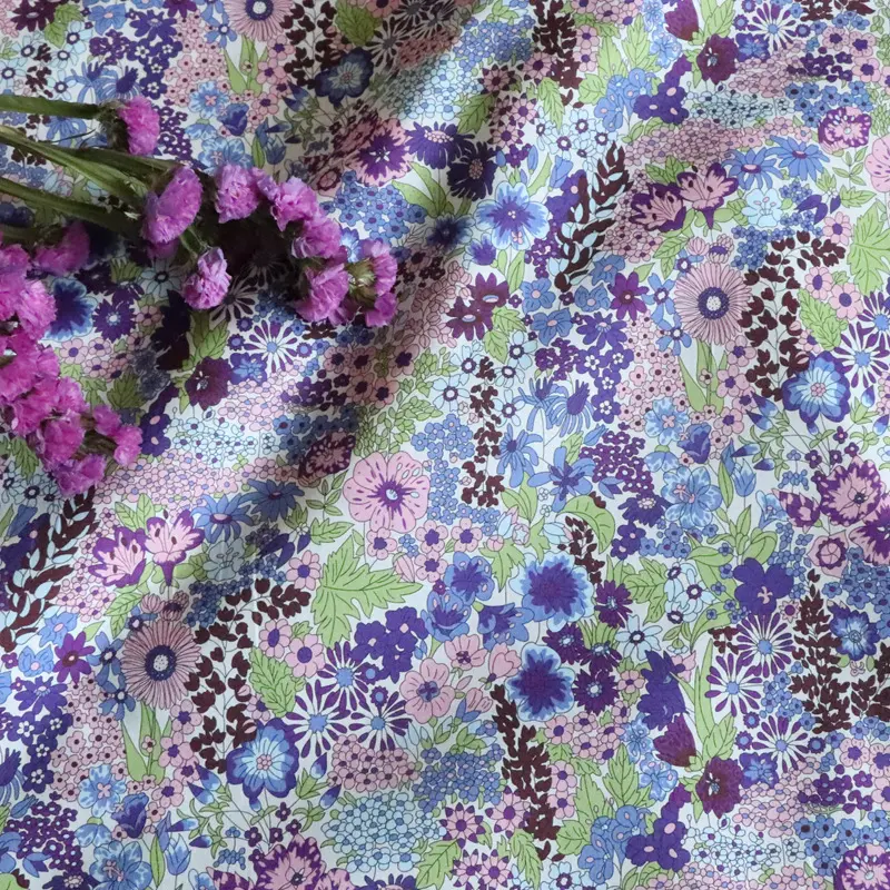 CIARA Purple Florals LIBERTY Poplin High Count