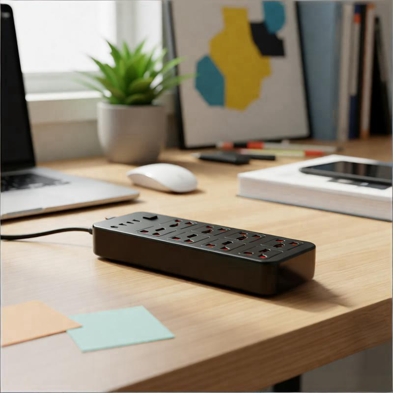 Extension Lead Cable Electric Mains Power 8 Gang 3 USB 1 Type-C Port Plug Socket 9