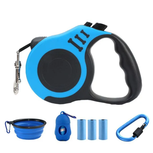 Pet Automatic Retractable Traction Rope Set Dog Leash Dog Traction Rope Device Blue - Shop at LoveMi