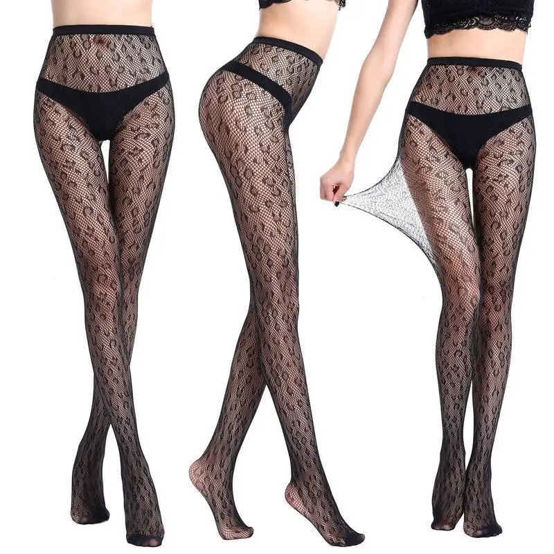 Base Stockings Semi-permeable Lace Sexy Polyester Stockings Net Pants - J-One Size
