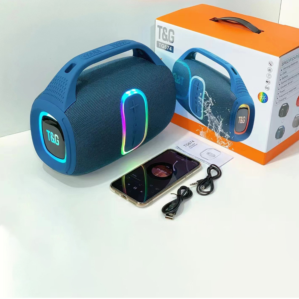 Portable Speakers With Dynamic Colourful LED Lights Bluetooth Speaker For Home — image 6