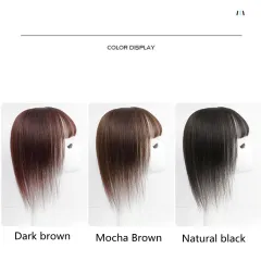 The Top Of The Head Is Light And Refilled With Fluffy Invisible Real Human Hair - Natural Black - View 1