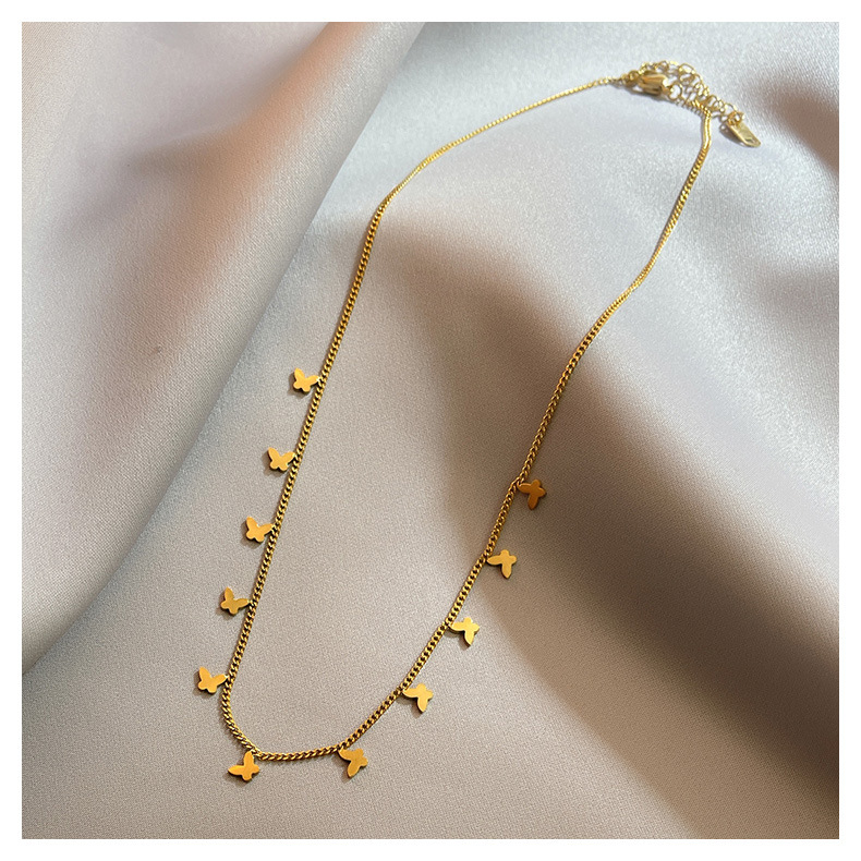 Full Butterfly Design Necklace Titanium Steel Does Not Fade