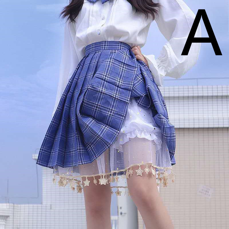 Base Dressing Bloomers, Pumpkin Pants, Hem, Small Stars, Anti-glare Lace Leggings