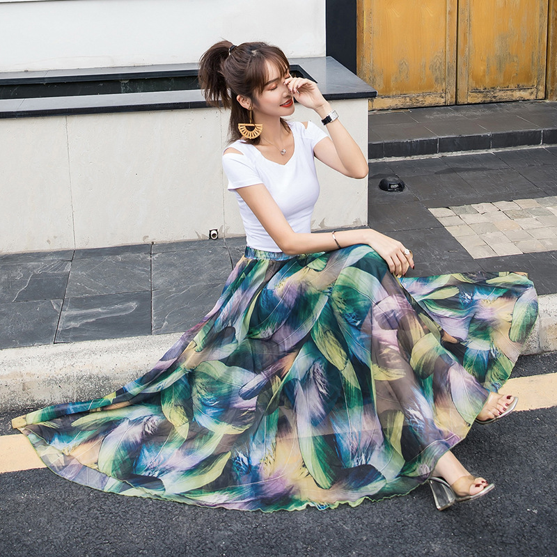 Title 6, Chiffon square silk skirt. Embrace elegance and...