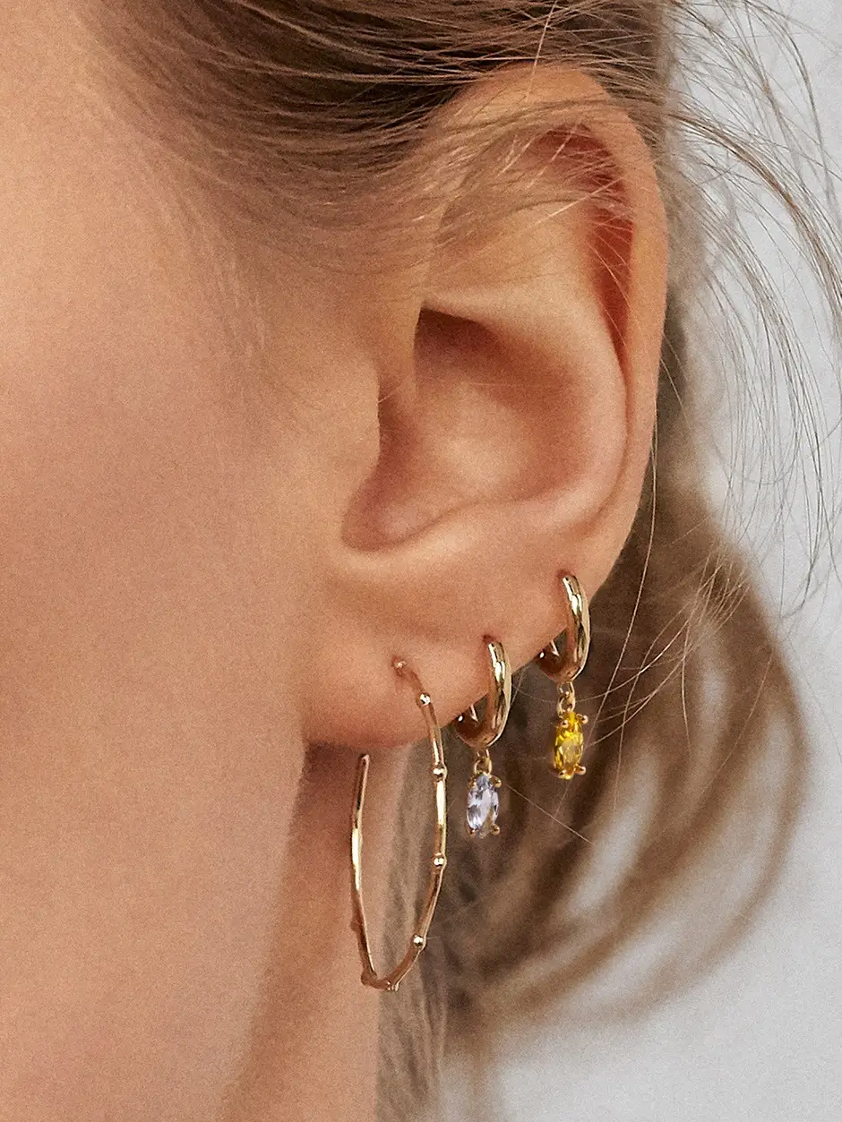 Ear Hook Glass Crystal Geometric Triangle Square Star Women's Earrings