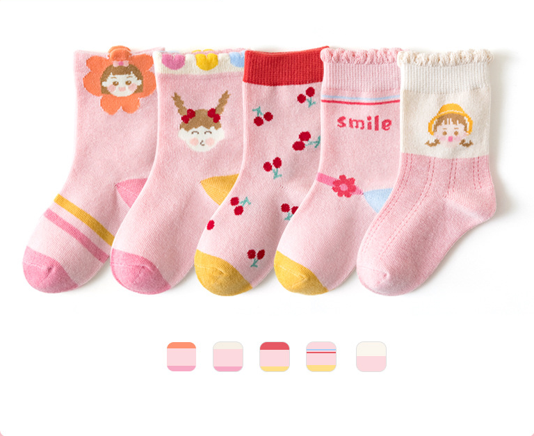 Lace Mid-tube Cotton Warm Casual Children Sports Socks