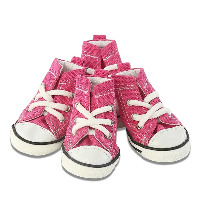 Pet Shoes Denim Canvas Breathable And Comfortable Denim Shoes Pink - Shop at LoveMi