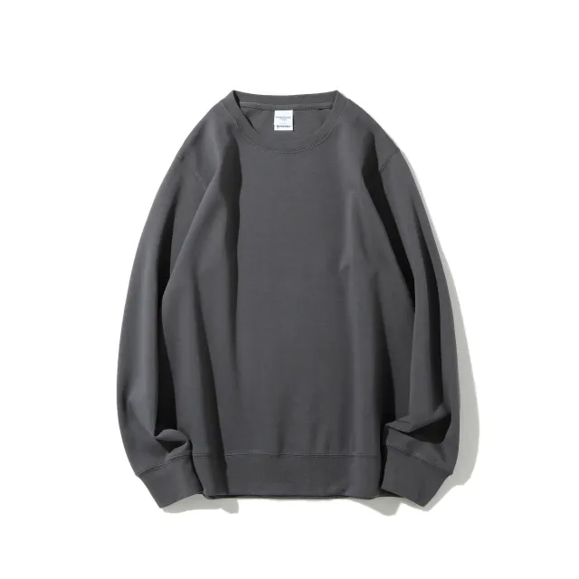 Solid Healthy Round Neck Sweater Long Sleeve Grey - Shop at LoveMi