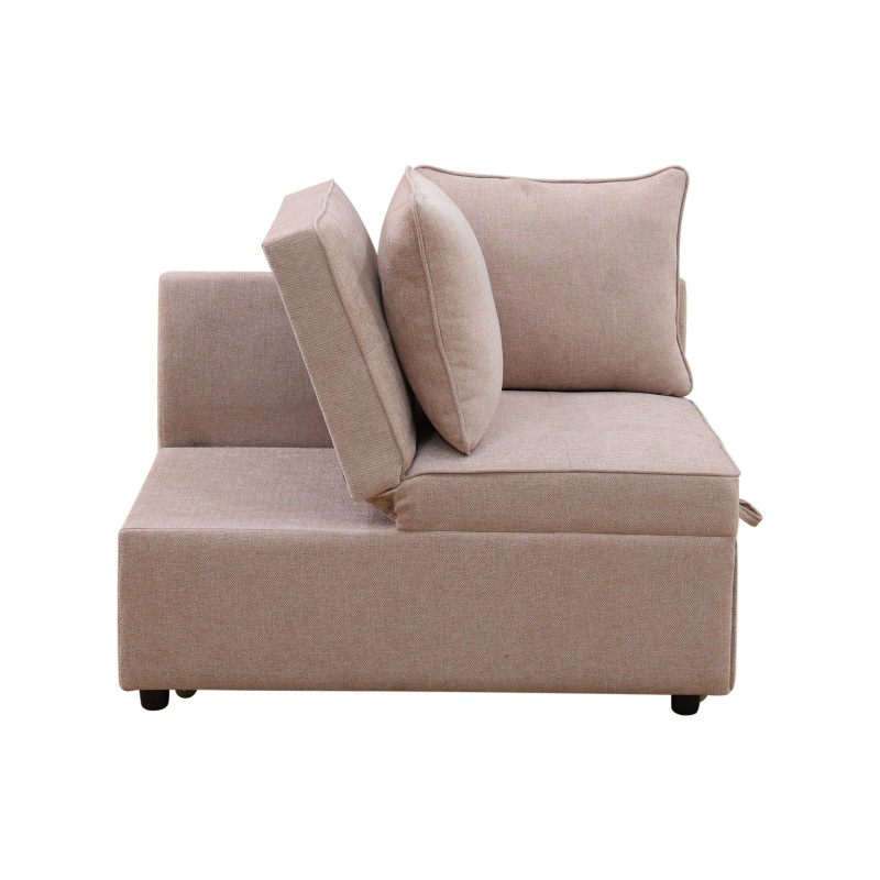 Pickup Only--Pink Sackcloth Living Room Sofabed