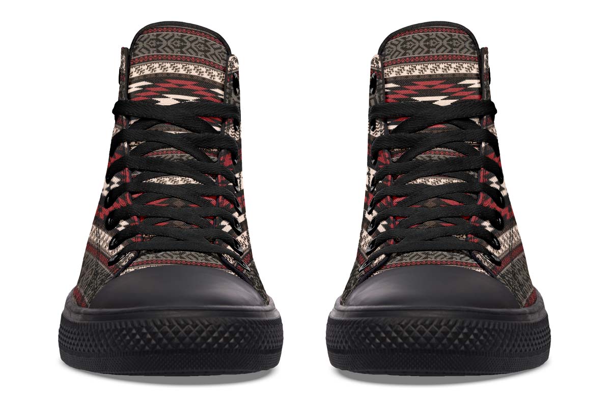 Printed Couple High-top Canvas Shoes