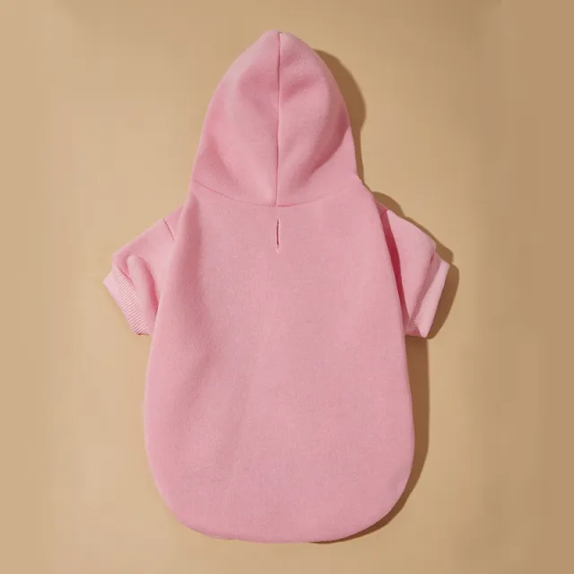 Pet Clothes Multicolor Dog Coat Pet Padded Hooded Sweater Warm Clothing Pink - Shop at LoveMi