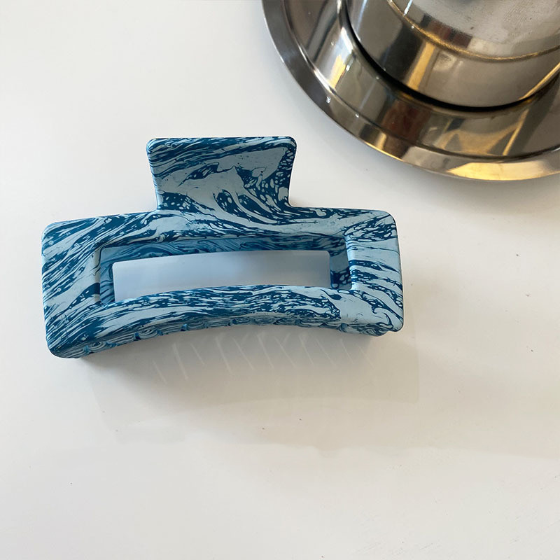 Geometric Candy Color Retro Texture Plate Hair Ponytail Temperament Simple Shark Hairpin