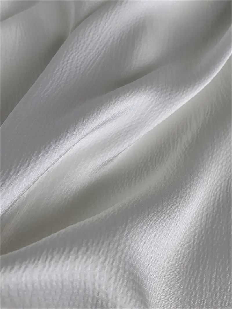 Women's Texture White V Neck Dress