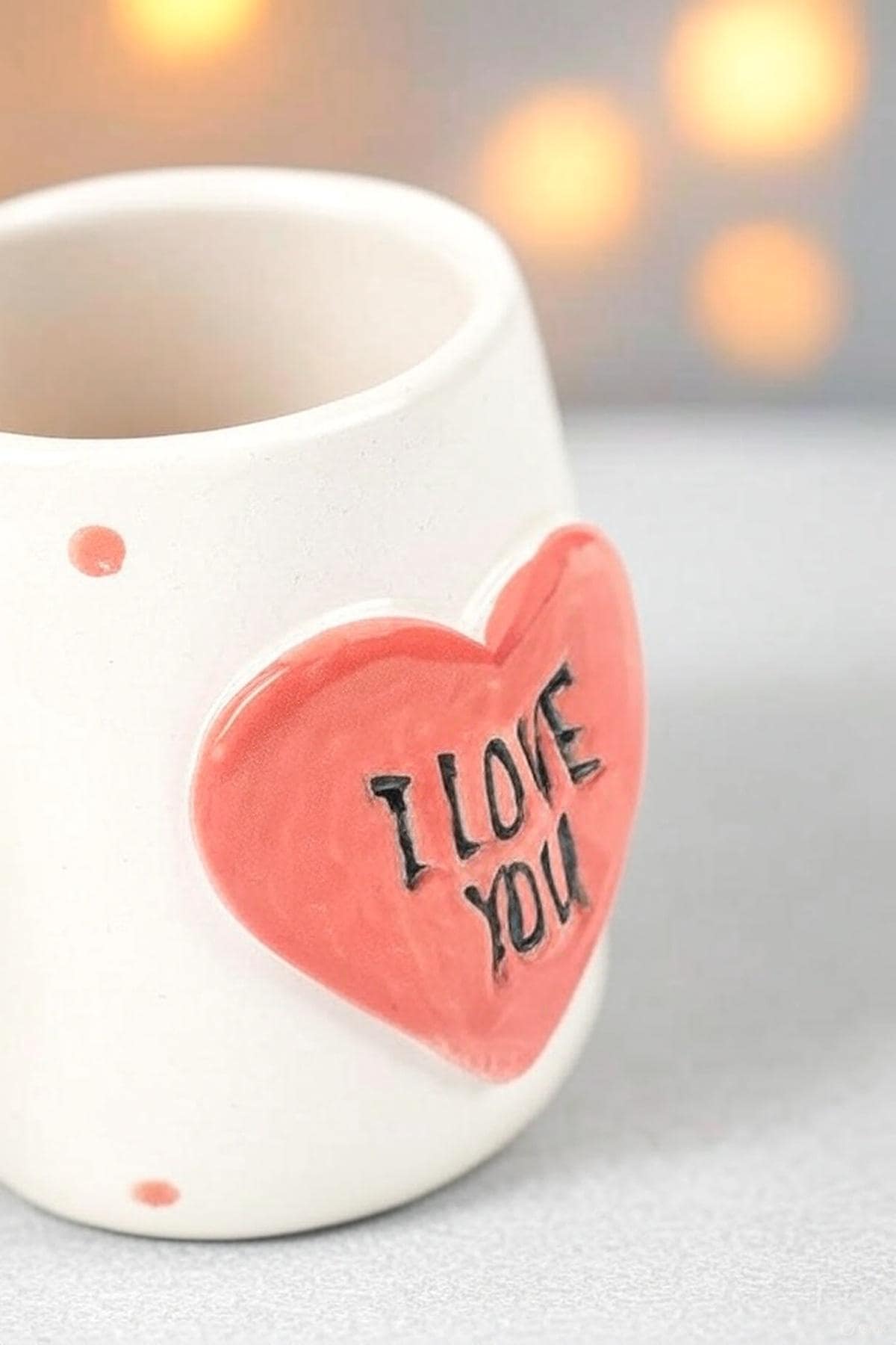 Handmade 3D I Love You Ceramic Mug 400ml Capacity For Valentines Day 2