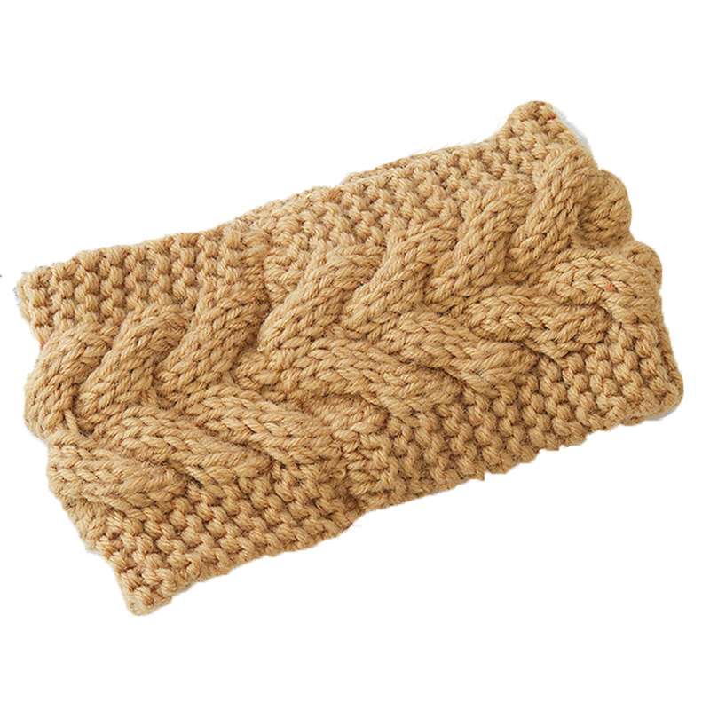 Cute Girly Knitted Wool Headband Hair Accessories Women Cream Color - Shop at LoveMi