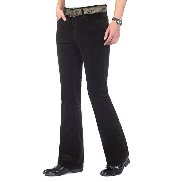 Title 5, Heren corduroy broek, business casual flared. C...