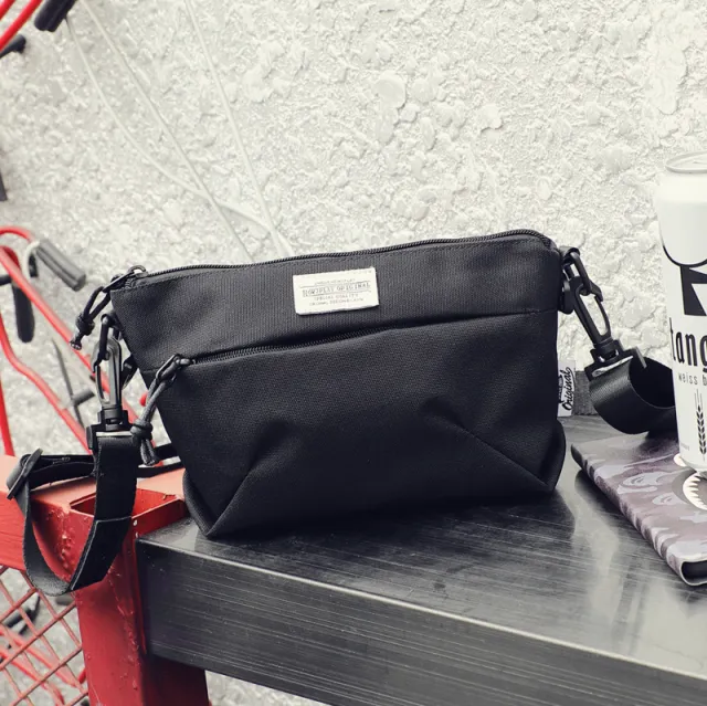 Casual Men's Shoulder Bag Fashion Trend Hip Hop Messenger Bag Black - Shop at LoveMi