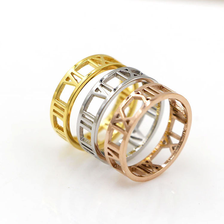 Index Finger Tail Ring Titanium Steel 18K Couple