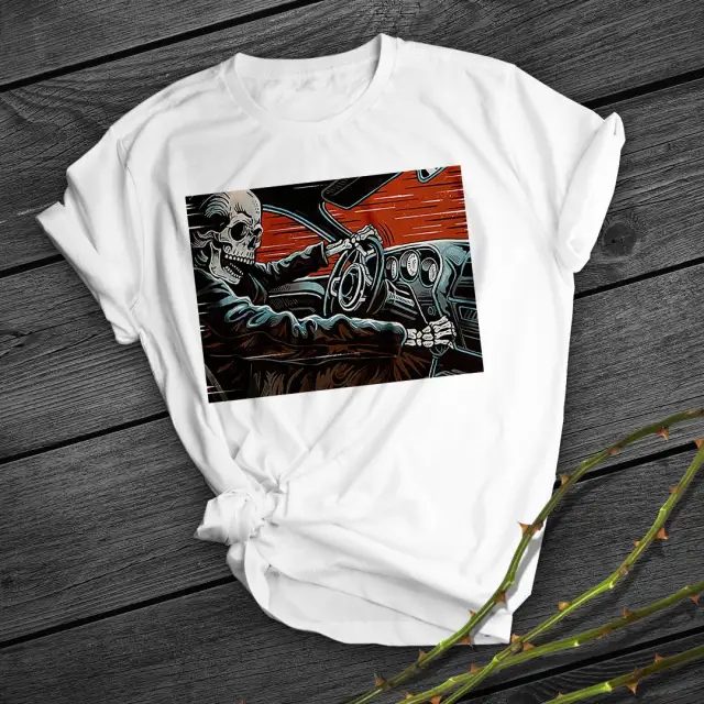 Death Racer Print T Shirt Team Uniform European And American Fabrics White - Shop at LoveMi