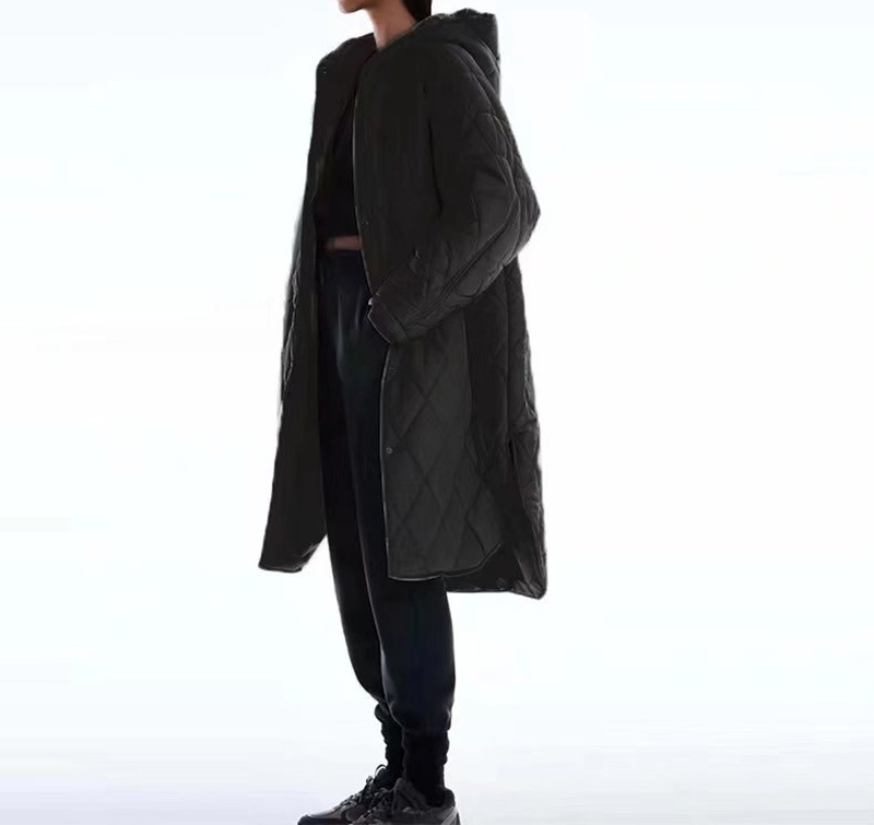 Women's Hooded Long Sleeve Single Breasted Padded Jacket