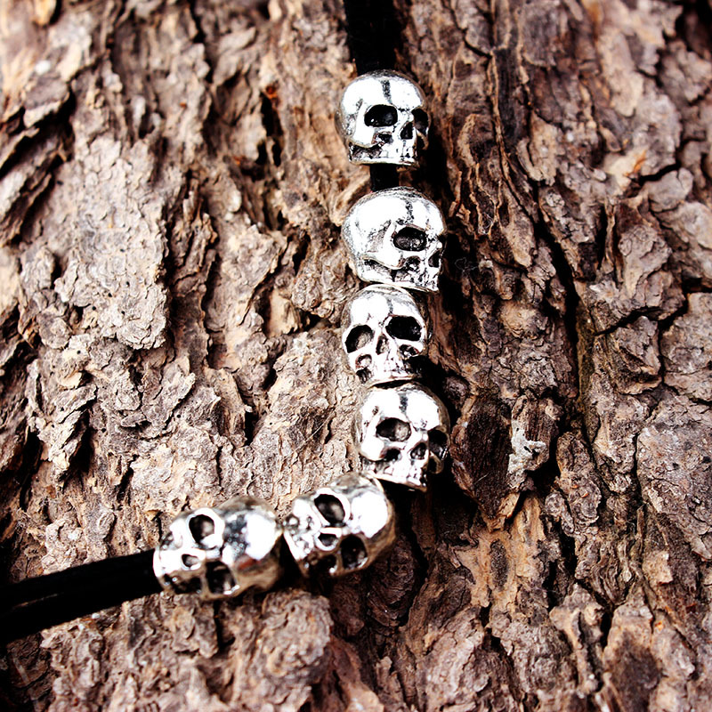 European And American Hot selling Skull Hair Accessories Velvet Rope DIY Accessories Hair Bundle 8Style - Shop at LoveMi