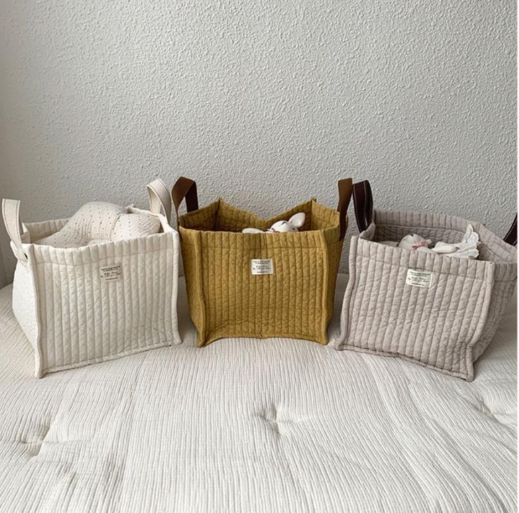 Quilted Embroidery Handbag Baby Bed Storage Bag — foto 6