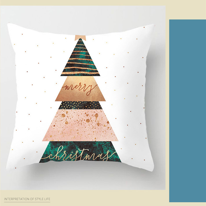 Christmas Peach Skin Pillowcase Car Home