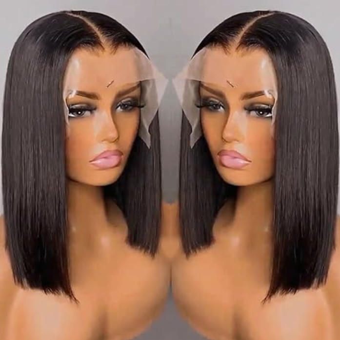 13x4 Lace Front Bob Wig, Straight Texture, Natural Color, Density