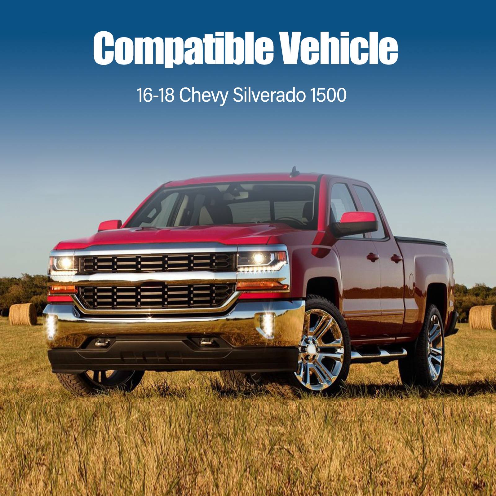 Front Bumper For 16-19 Chevy Silverado 1500 W Sensor Holes