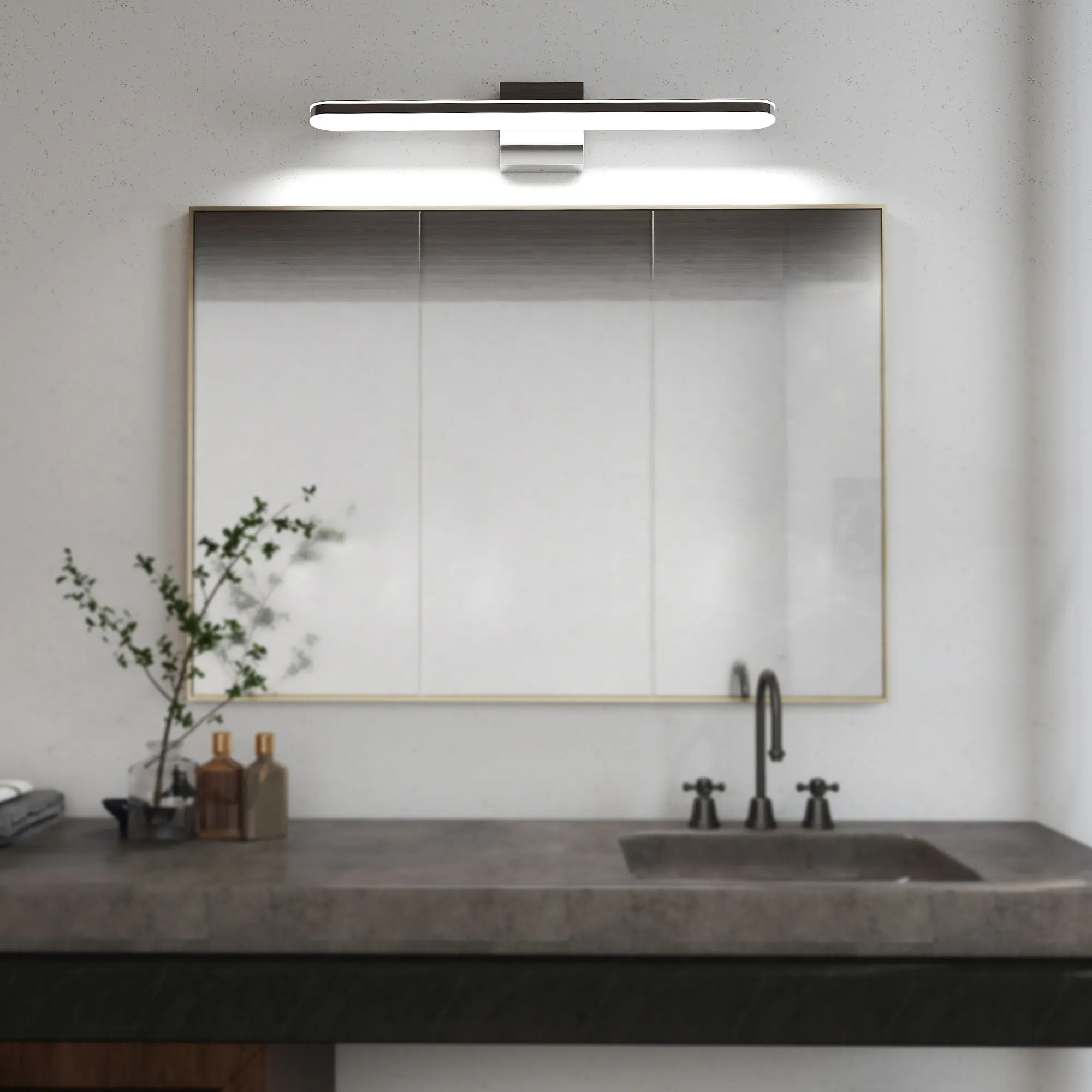 Modern Bathroom Light Fixtures Dimmable LED Vanity