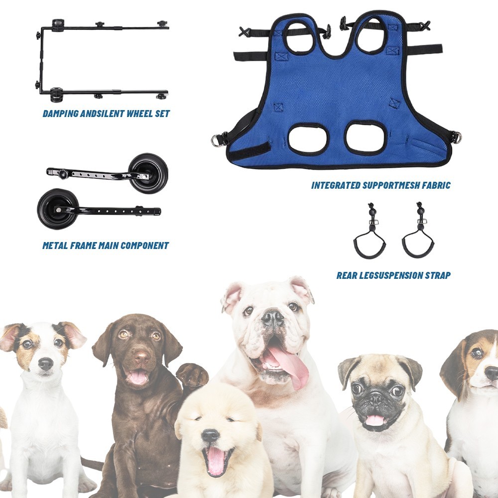 M Adjustable Pet Wheelchair For Cats & Dogs Rear Leg Mobility Aid Support — image 3