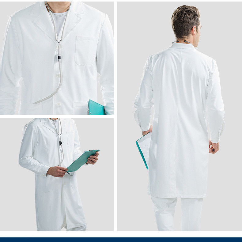 Long-sleeved Anti-static White Lab Coat For Doctors
