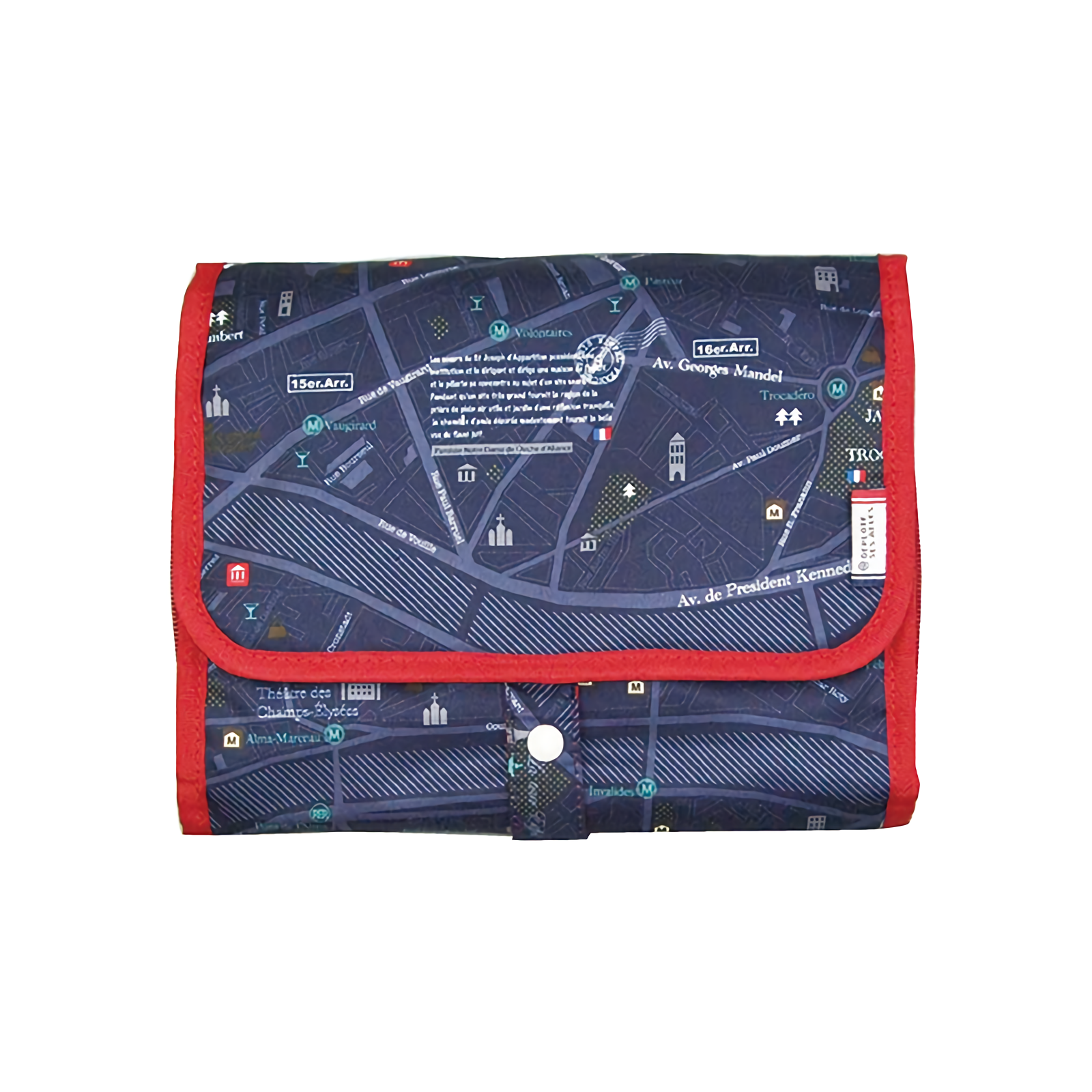 Makeup Travel Bag Cosmetic Storage Bag Hanging Toiletry Wash Organizer Pouch AU AF8218-navy Map-700019