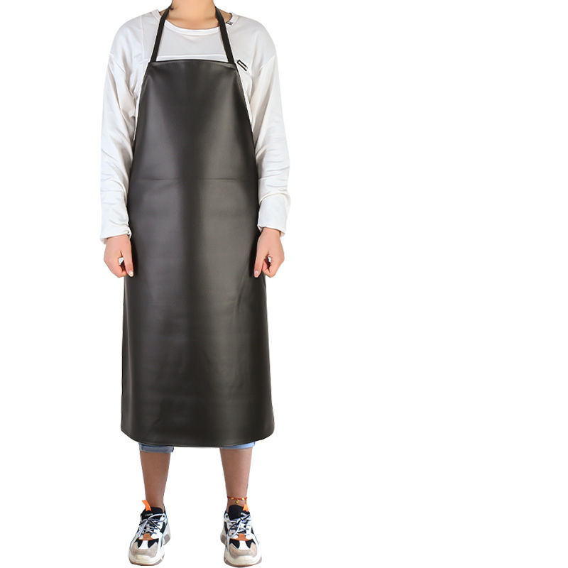 Title 4, PU Leather Oil Proof And Waterproof Apron Men