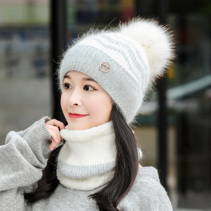 Women's Cycling Velvet Thick Warm Wool Hat