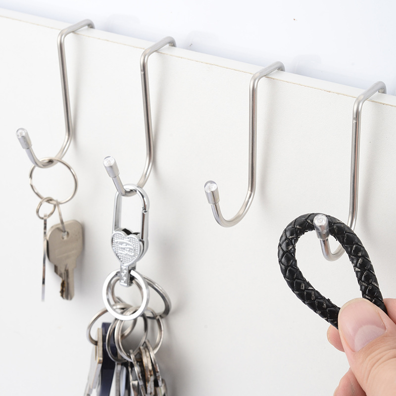 Double-head S-hook Stainless Steel S-shaped Hook, Solid Load-bearing Double-hook For Kitchen Storage And Storage, Bathroom Hook 4