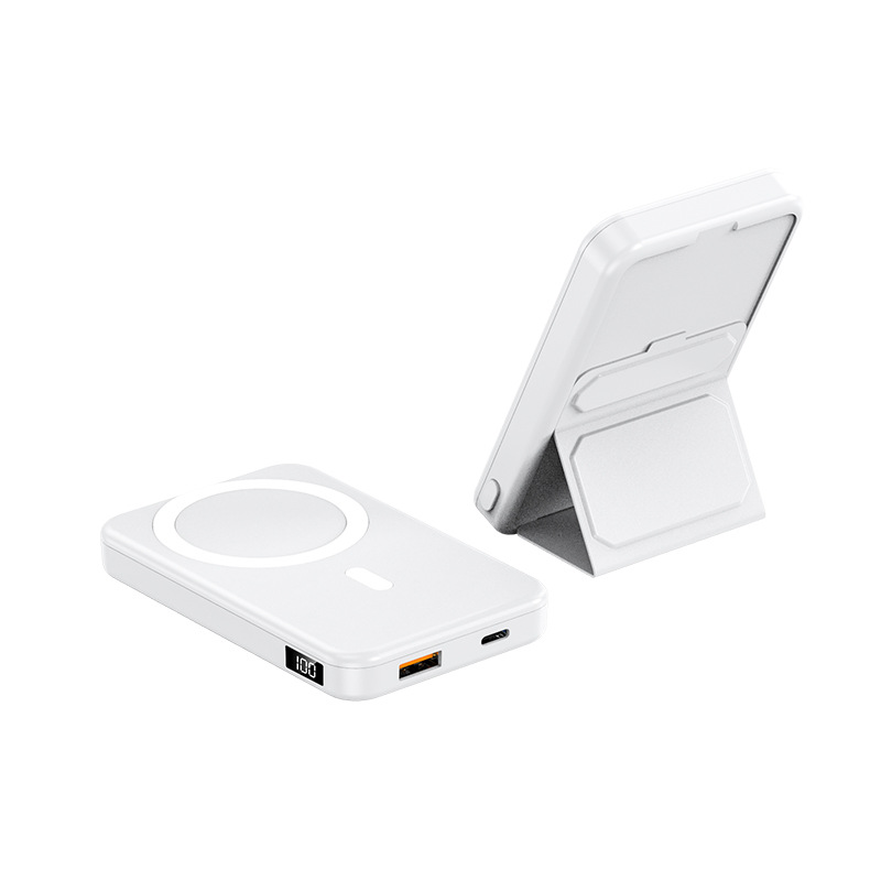 Magnetic Suction Wireless Charging Treasure Large Capacity Folding Bracket Mobile Power Supply - Image 17