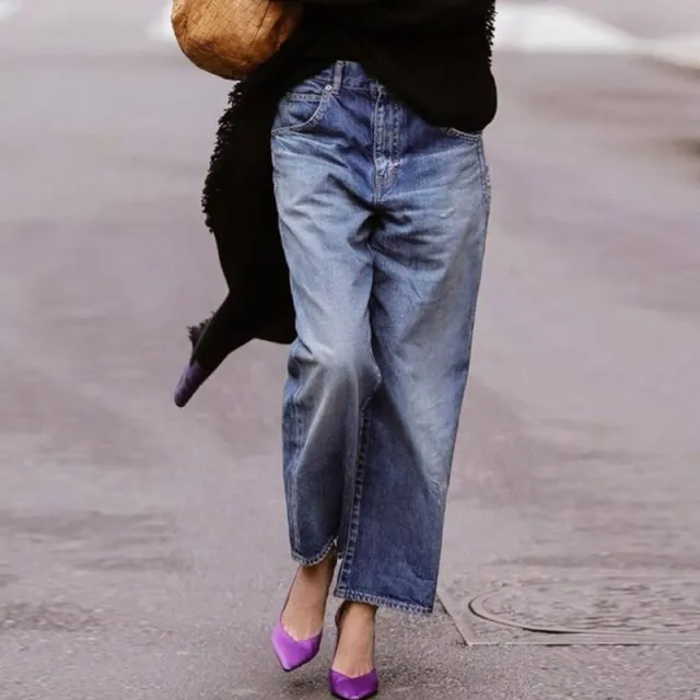 Straight Leg Pants Loose Casual All Match Jeans Blue - Shop at LoveMi