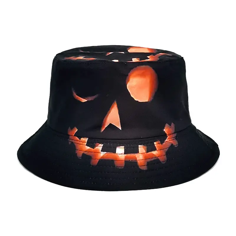 Halloween Hats Creative Cartoon Pumpkin Grimace Printed