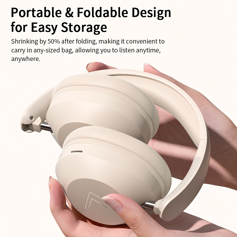 This Bluetooth Headset With A Microphone Offers A 15-hour Playback Time. It Is Retractable With High Sound Quality And Soft Memory. The Ear Cups Are Controlled By Buttons And Are Suitable For Music, S