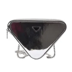 Niche Design Bag Female New Patent Leather Bright - Silver - View 1