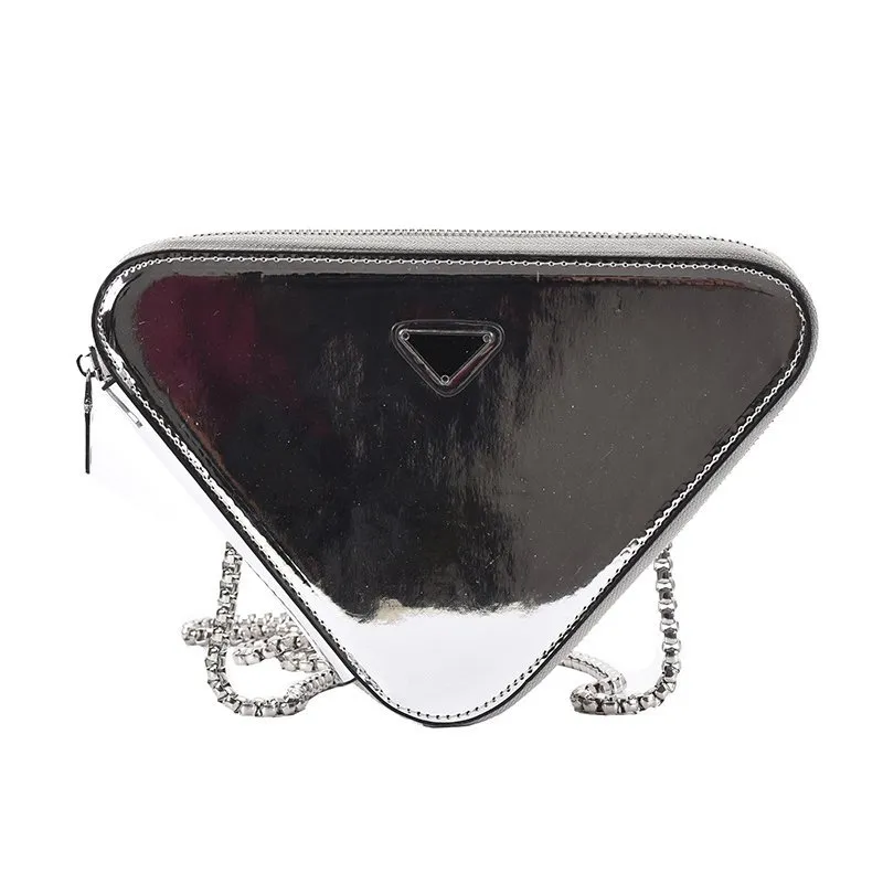 Niche Design Bag Female New Patent Leather Bright - Silver