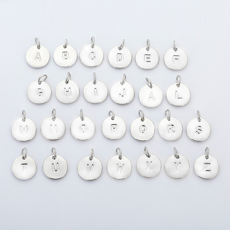 Initial Letter Pendant Necklace Lady Cute