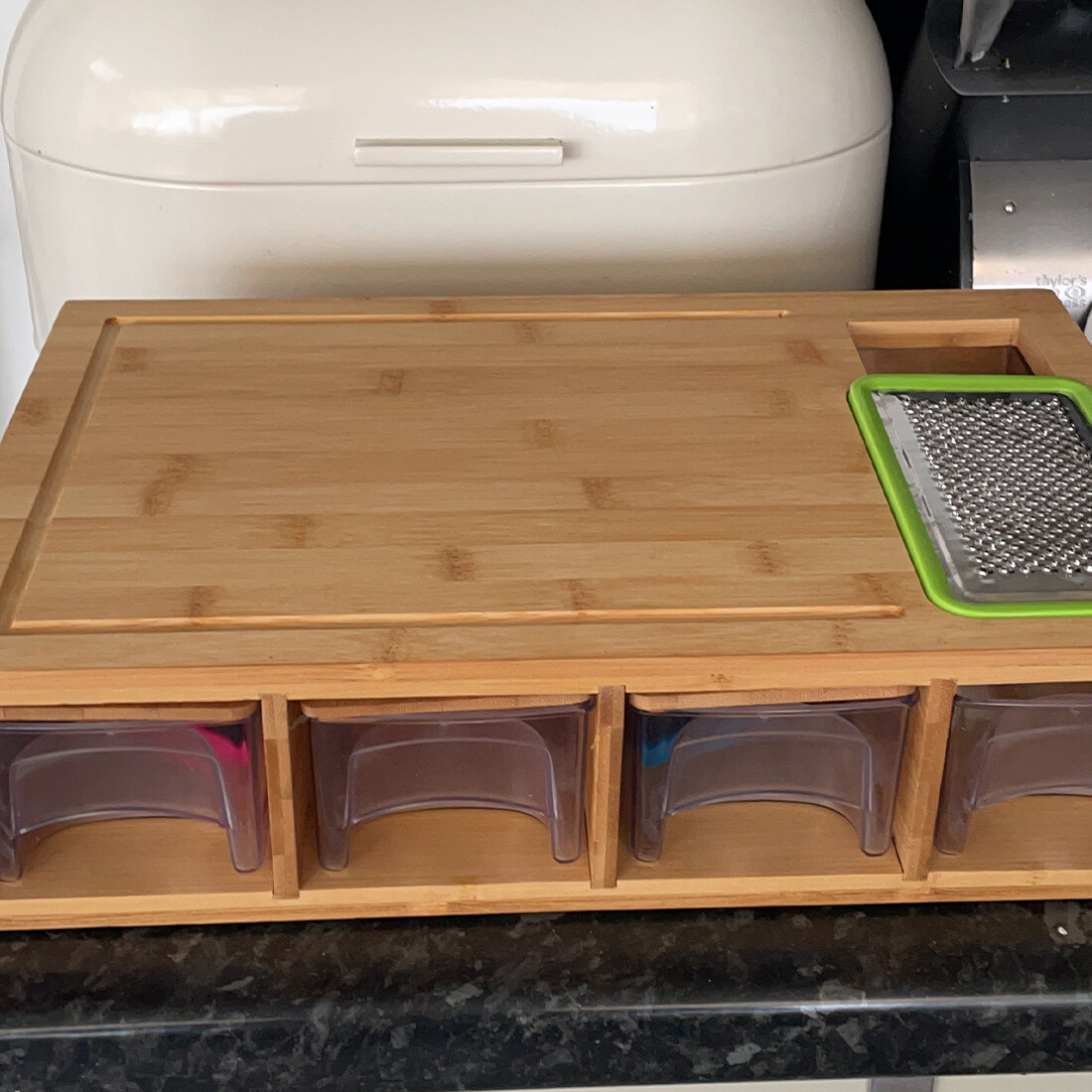 Chopping Board With Containers, Large Bamboo Cutting Anti Slip Pads — image 8