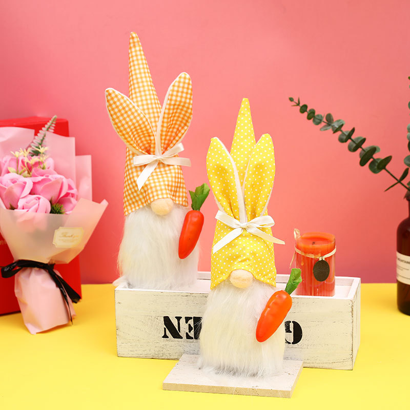 Easter Decorations Radish Rabbit Doll Window Home Ornaments