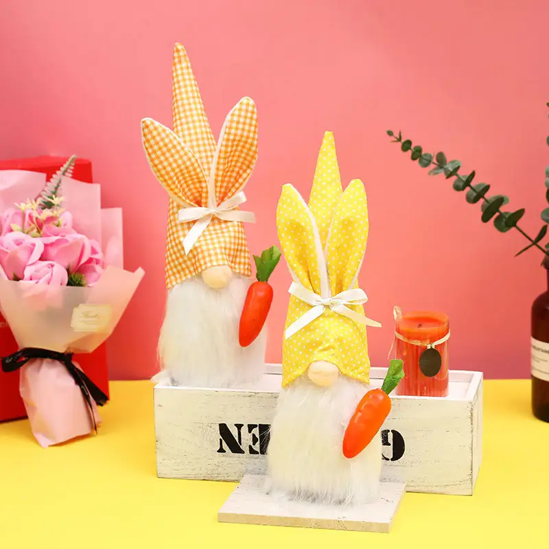 Easter Decorations Radish Rabbit Doll Window Home Ornaments