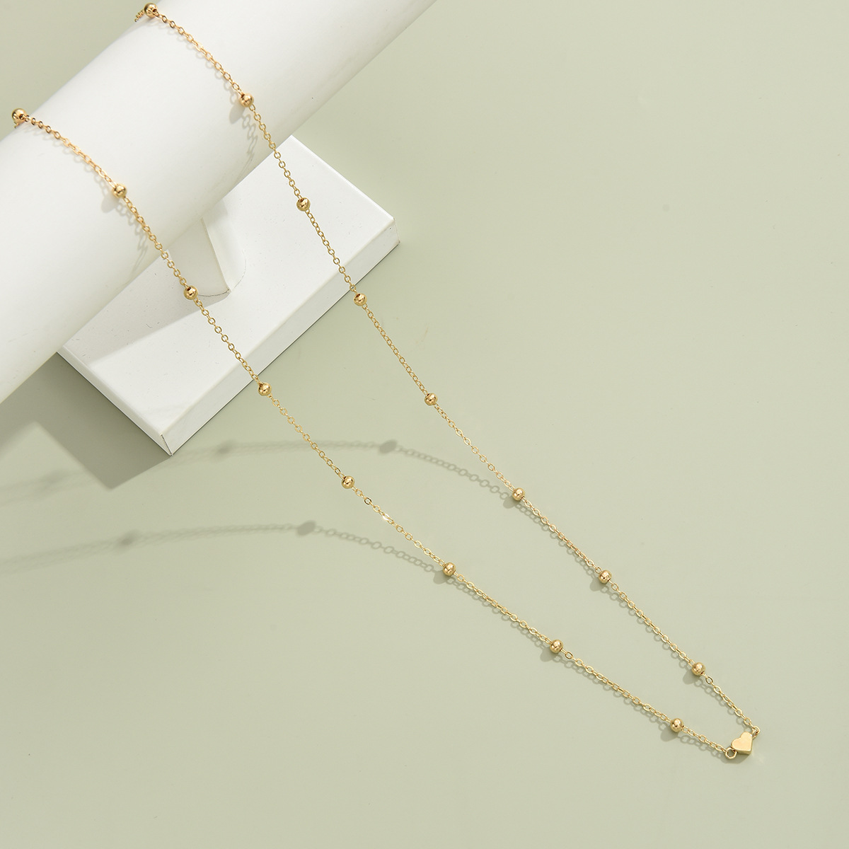 Creative And Fashionable Heart-shaped Bead Waist Chain, Golden Alloy Waist Chain For Women, Summer Accessory.