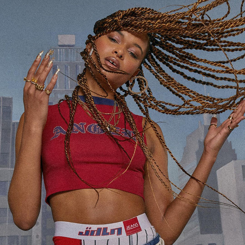 European And American Sleeveless Round Neck Red College Letters Slim-fit Street Trendy T-shirt Women